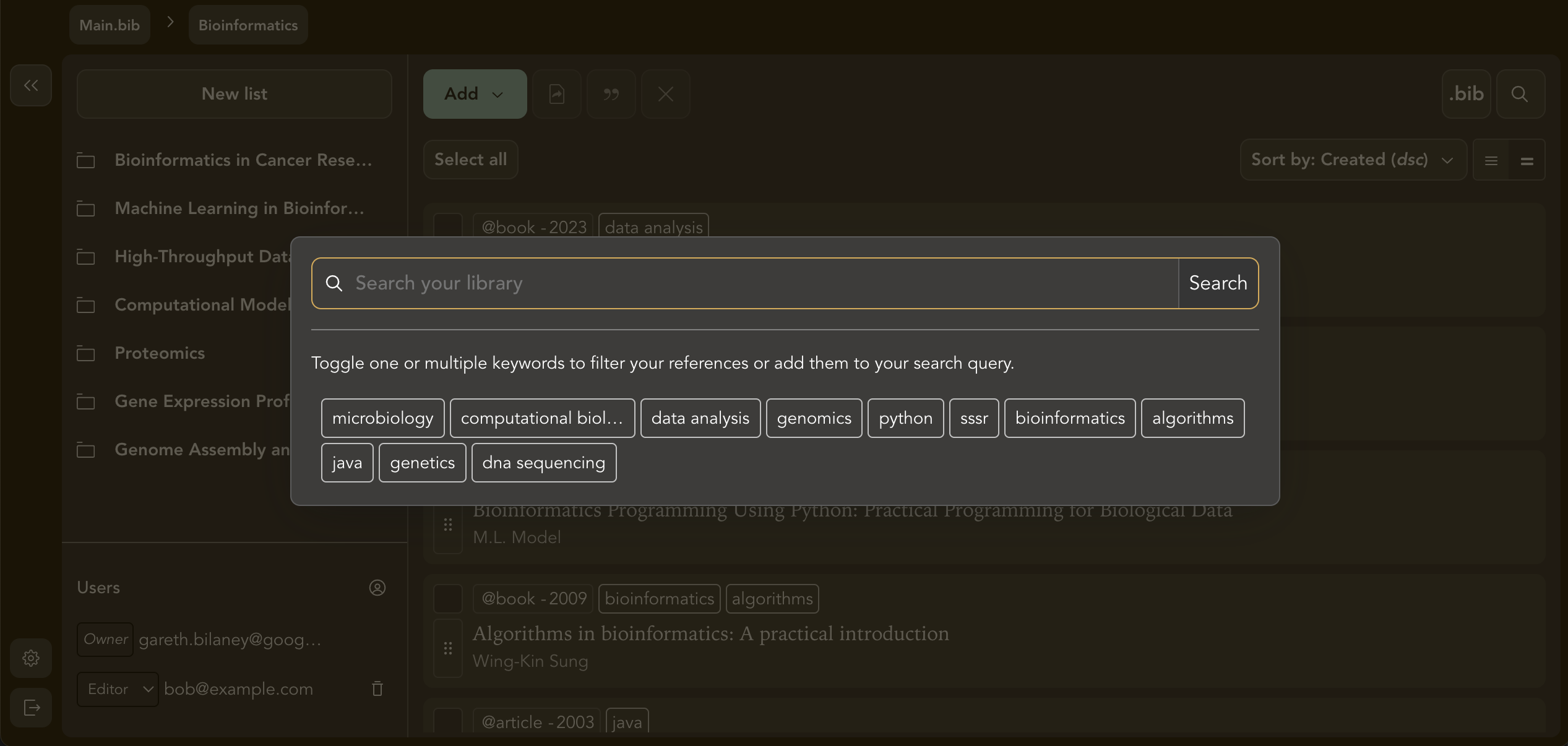 Search Reference